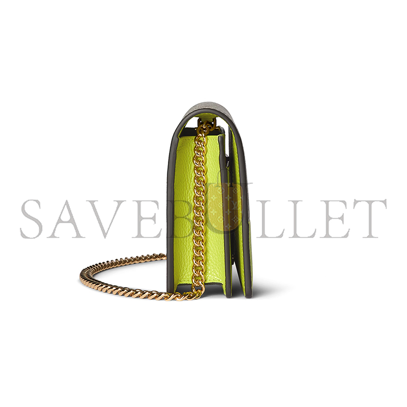GUCCI GG MARMONT BI-COLOR WALLET ON CHAIN 497985 (20*12.5*4cm)